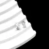 Pendientes de titanio con forma de corazón tridimensional, giratorios, para el lóbulo de la oreja, pendientes geométricos simples de mariposa, de temperamento, versátiles, clásicos