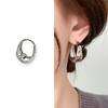Aretes de Espejo Estilo Francés Combinan con Todo Nueva Entrada Lujo Nicho Anillo con Hueco Irregular Aretes Pendientes con Sentido de Alta Calidad