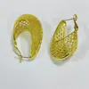 Nuevos Pendientes Calados, Diseño de Malla, Estilo Transfronterizo Europeo y Americano, Base de Latón, Únicos y Audaces