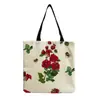 Bolso de hombro con estampado de flores al por mayor de fábrica plegable versátil gran capacidad Bolso de mano portátil para mujer para salir