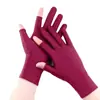Luvas de Proteção Solar Femininas Elásticas Finas Meio Dedo Dois Dedos Livres ao Ar Livre Proteção UV Dirigindo Esportes Luvas de Manicure Transfronteiriça