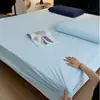 Nuevo Juego de Sábanas de Algodón para Otoño/Invierno, Color Sólido, Suave, para Sueño Profundo, Cubierta de Sábana para Colchón, Juego de Tres Piezas