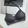 Sutiã Sexy Costas Nuas com Alças Finas de Amarrar no Pescoço, Sem Costura, para Seios Pequenos, Efeito de Realce e Aumento, Sem Aro e com Suporte Lateral 1768