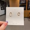 Aretes Coreanos Ins Simples con Borla Elegantes para Mujer Joyería Transfronteriza Europea y Americana Aretes Retro Aretes Estilo Frío para Mujer