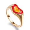 Joyería de acero de titanio Haiteng tendencia amor simple viento ins anillo de acero de titanio para mujer fuente directa de fábrica