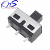 Interruptor deslizante de suministro tres patas dos interruptores basculantes de alta corriente de 3A 2 SS-12D10 altura del mango 5 mm patas 3