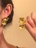 Pendientes de Borla de Flor Hueca con Diamantes Incrustados de Aguja de Plata para Mujer Pendientes de Temperamento de Moda Europea y Americana Pendientes de Lujo Ligero de Alta Gama Venta al por Mayor