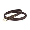 Cinto Fino de Couro Genuíno Feminino Design Vintage Couro Bovino de Alta Qualidade Estilo Minuto Cinto Fivela de Placa Metálica Acessórios de Cinto Feminino