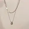 Colar de Empilhamento de Estrelas Dupla Camada, Versátil, Simples, Único, Luxo Leve, Estrela de Cinco Pontas, Design de Nicho, Colar Estilo Japonês e Coreano para Mulheres