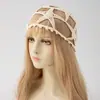 Gorro de Malla Hueca con Pentagrama Tejido a Mano Bohemio Retro Cobertura para la Cabeza Sombrero Estilo Pastoral Hilo de Algodón Tejido Pañuelo para la Cabeza Sombrero
