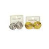 Aretes geométricos de acero inoxidable, broqueles dorados simples y elegantes, aretes colgantes versátiles a rayas estilo ins, joyería geométrica