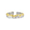 Chapado original de separación de color se puede apilar para usar anillo liso diseño de textura irregular dulce fresco anillo de plata de ley S925 neutral para hombres y mujeres