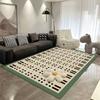Alfombra para Sala de Estar Resistente a las Manchas y Fácil de Cuidar, Manta Grande de Área de Piso a Techo para Sofá y Mesa de Centro, Alfombra de Terciopelo Cristal de Alta Gama