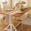 Suministro Transfronterizo de Mesa de Comedor de Estilo Nórdico Simple con Combinación de Colores, Mantel Largo con Borlas, Mesa de Centro, Aparador Lateral, Cubre Toalla Decorativo, Fabricante Mayorista