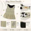 Vestido Plisado para Mascotas para Primavera y Verano, Ligero, Antiperdido, Ropa para Mascotas Estilo Chaleco para Teddy y Schnauzer