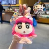 Chaveiro Pingente Autêntico Boneca de Olhos Grandes Crayon Shin-Chan Desenho Animado Casal Bolsa Brinquedo de Pelúcia Presente