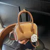 Bolso de Mano de Moda Estilo Coreano para Mujer 2025 Nueva Moda Color Contrastante Bolsa Tipo Bowling Casual Simple Bolso de Hombro Cruzado