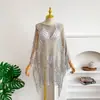 Xale de Verão com Franjas Vazadas Estilo Europeu e Americano Proteção Solar para Praia Cobertura para Biquíni Roupa Exterior para Mulheres Estilo Novo Transfronteiriço