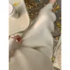 Falda blanca de punto de lana ICELOLLY línea A para mujer, perfecta para otoño e invierno, de estilo único, elegante y estilizada