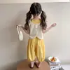 Conjunto de Colete para Meninas Verão 2026 Novo Estilo Coreano Calça Sem Manga Anti-Mosquito Conjunto de Duas Peças Fino de Verão para Bebês