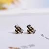 Brincos de Abelha Bicolores da Moda Estilo Coreano com Gota de Óleo