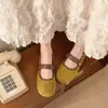 Zapatos Mary Jane planos de estilo coreano para mujer, nuevo modelo 2026, zapatos de noche elegantes, tacones bajos de estilo francés