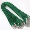 Colar de corda de couro encerado DIY com pingente pendurado Corda de pingente à prova d'água sólida Cor preta vermelha para homens e mulheres Clavícula Jade pingente de ouro Corda de pingente