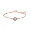 Pulsera clásica de cristal Shijia de alta calidad con elementos de Swarovski para mujer, pulsera de corazón danzante y terrón de azúcar