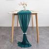 Camino de mesa de gasa estilo europeo Nuevo camino de mesa sencillo de color sólido decoración de mesa de boda de hotel fabricantes de camino de mesa de boda