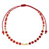 Pulsera Ojo de Cristal de Venta Caliente Transfronteriza Pulsera de Cuerda Roja de Tendencia de Moda Personalizada para Hombres y Mujeres Pulsera de Cuentas Doradas de Amistad para Parejas
