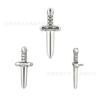 Taco para Hélix Guanzhi Niu F136 de Aleación de Titanio con Cruz y Espada Incrustadas de Diamantes, Joyería para Piercing Interno en Espiral, Unisex
