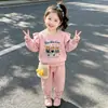 Conjunto de Dibujos Animados para Niñas Primavera y Otoño 2026 Nuevo Conjunto de Sudadera a la Moda para Niñas, Conjunto Deportivo Casual de Dos Piezas para Bebés Otoño