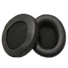 Adecuado para alimentación magnética ZH23 Funda de esponja para auriculares de cibercafé funda de repuesto engrosada para auriculares orejeras de cuero negro