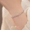 Pulsera Geométrica Redonda con Hebilla de Circonita Cúbica Estilo Coreano Pulsera de Lujo Ligero con Acabado de Alta Gama Pulsera Versátil de Moda con Decoración para Mujer