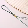 Nó Flor de Pessegueiro Trançado Corda para Celular Acessórios DIY Pingente Cordão Corda Simples Retrô Corda de Pulso Pingente para Celular