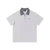 Camiseta Polo Falsa de Duas Peças Manga Curta Masculina Verão High Street Solta Casual Versátil Malha Waffle Casal Manga Meia Mão