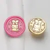 2,2cm Nova Série Sanrio Cabeça de Carimbo de Cera para Selagem Atacado, Animal de Anime Cabeça Esculpida em Latão Sólido