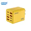Cargador brillante de 240W 4USB+4PD cabezal de carga para teléfono móvil multipuerto adaptador de corriente 5V2A12W venta al por mayor