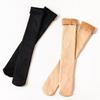 Calcetines de tubo cálidos gruesos con forro polar para otoño e invierno, calcetines hasta la rodilla, calcetines hasta la pantorrilla, medias color piel negra, gruesos