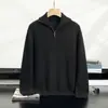 Suéter de Punto con Cremallera y Cuello Solapa Estilo Sencillo para Hombre, Suéter de Cachemira Grueso y Suave, Suéter de Cachemira Cálido para Negocios Casual