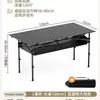 Rollito de Huevo Plegable Picnic Portátil Camping Puesto Mesa Plegable Mesa y Sillas Exteriores Barbacoa