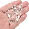 Temporada Navideña Kit de Materiales para Pulsera DIY con Cuentas Plateadas Romas