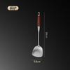 Juego de utensilios de cocina de madera de flor de pera de acero inoxidable 304 para cocina comercial de hotel, espátula para cocinar, colador, espátula, cuchara para arroz.