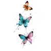 Pegatinas de Tatuaje de Mariposas de Colores al por Mayor Impermeables y de Larga Duración Pegatinas Combinadas de Mariposas Acuarela Soñadoras para Pecho, Cintura y Brazos