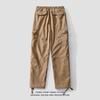 Pantalones para Hombre Primavera y Otoño Nuevos Pantalones Casuales para Hombre Algodón Puro Lavado Rectos Marca de Moda Pantalones de Grulla para Hombre Color Sólido Pantalones de Otoño