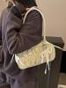 Bolso Transfronterizo de Gran Capacidad para Mujer 2025 Nuevo Casual Nicho de Un Solo Hombro Sobaco Bolso de Boliche de Estilo Occidental de Alta Gama