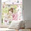 Pegatina de Ventana para Gato Bailarina Rosa D23149 para Decoración de Puerta de Vidrio de Ventana, Pegatina Estática para Vidrio, Visible por Ambos Lados