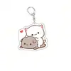 Acrílico Transfronterizo Nuevo Producto Pareja Uno o Dos Panda Rojo Bubu Llavero de Aspecto Elegante Decoración Colgante para Mochila de Estudiante