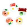 Accesorios de Resina Estilo Japonés para Teléfono Móvil Juguete de Comida de Bistec Sashimi Pegamento de Crema Materiales DIY Miniatura Adornos para Casa de Muñecas de Hot Dog