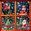 Papá Noel Copo de Nieve Muñeco de Nieve Pegatina Estática para Vidrio Ozono Temu Popular Ruso Feliz Año Nuevo Pegatina para Ventana